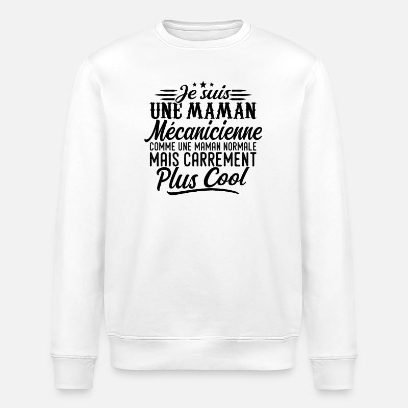Mechaniker-Mama: Normal, aber krasser - Stanley/Stella Unisex Bio-Sweatshirt ROLLER - Weiß