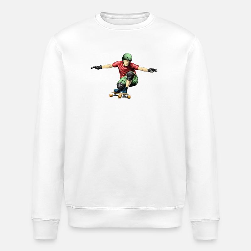 Skateboarding - Sweat bio ROLLER Stanley/Stella Unisexe - blanc