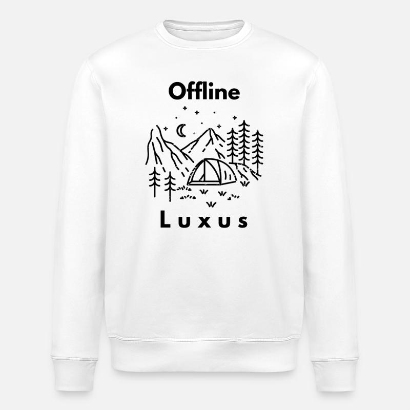 Offline Camping ist Luxus - Stanley/Stella Unisex Bio-Sweatshirt ROLLER - Weiß