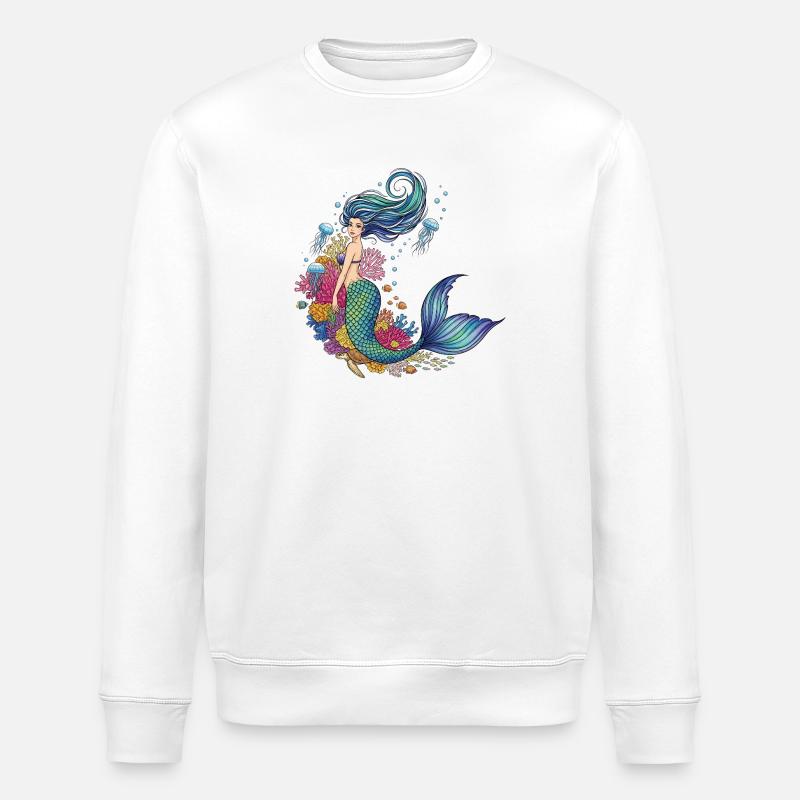 Meerjungfrau - Stanley/Stella Unisex Bio-Sweatshirt ROLLER - Weiß