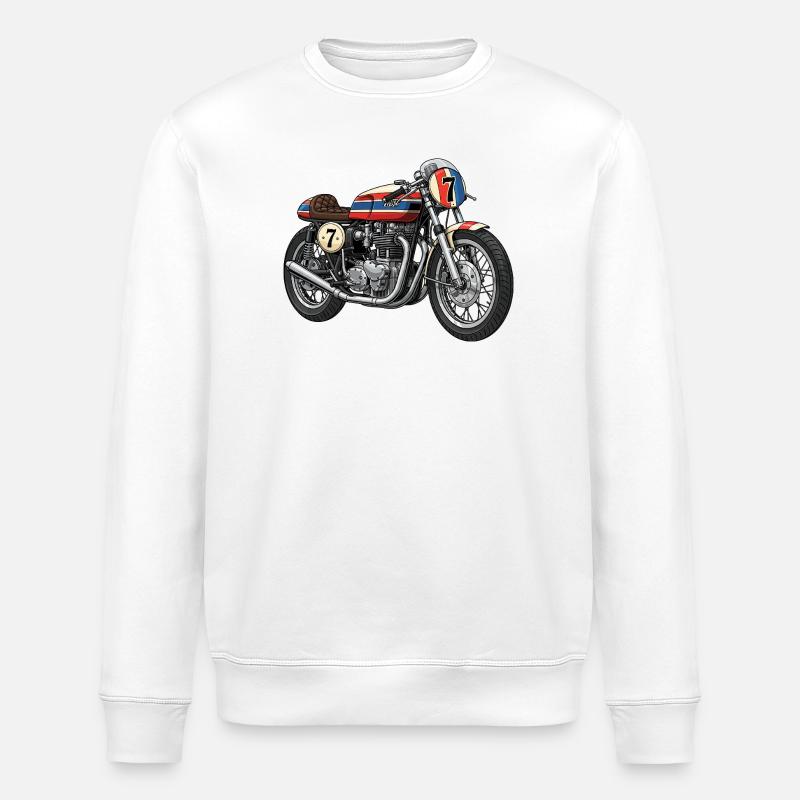 Moto à l’ancienne - Sweat bio ROLLER Stanley/Stella Unisexe - blanc