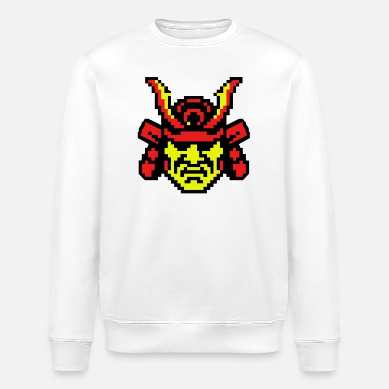 Pixel Samouraï 8bit - Sweat bio ROLLER Stanley/Stella Unisexe - blanc