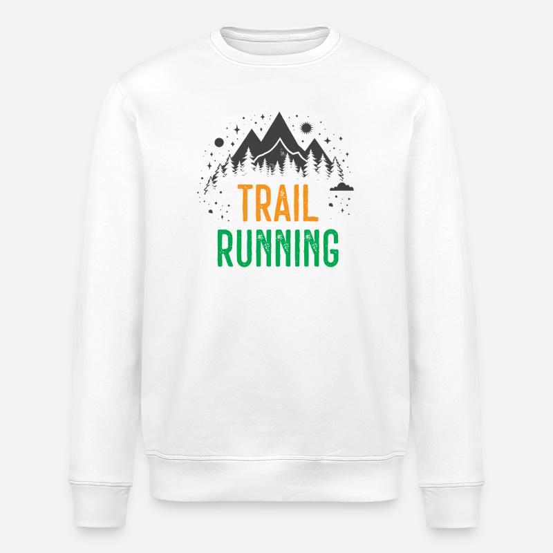 Course sur sentier - Sweat bio ROLLER Stanley/Stella Unisexe - blanc