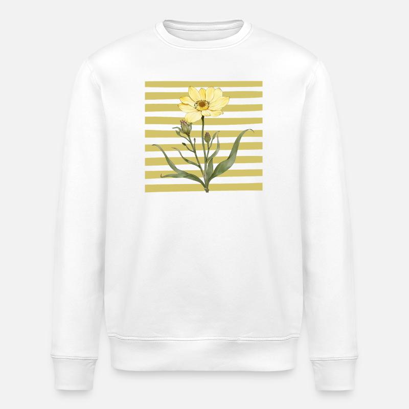 The Bloom - Blüte  - Stanley/Stella Unisex Bio-Sweatshirt ROLLER - Weiß