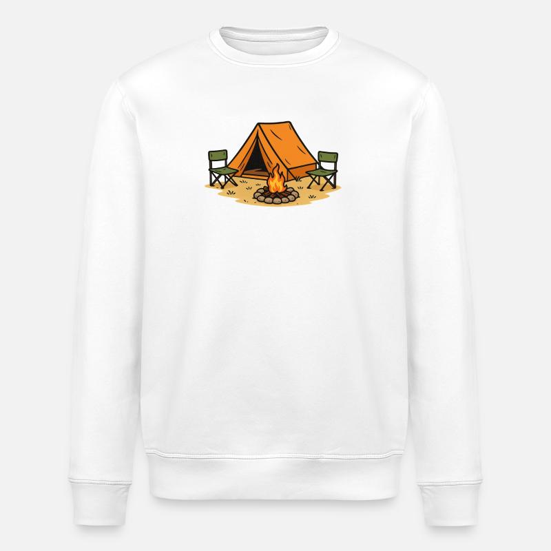 Abenteuerliches Camping Lagerdesign - Stanley/Stella Unisex Bio-Sweatshirt ROLLER - Weiß