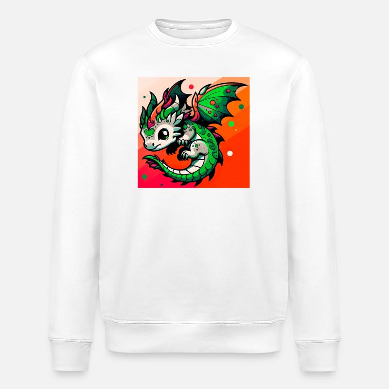 Drache - Stanley/Stella Unisex Bio-Sweatshirt ROLLER - Weiß