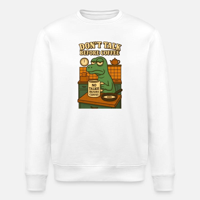 Dino Morgenmuffel - Stanley/Stella Unisex Bio-Sweatshirt ROLLER - Weiß