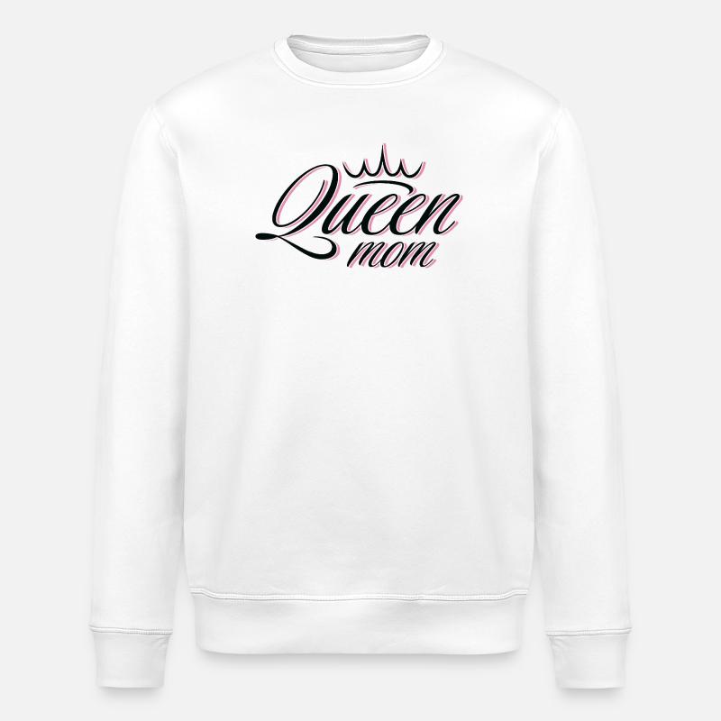 Mutter der Pink and Gold Queen - Stanley/Stella Unisex Bio-Sweatshirt ROLLER - Weiß