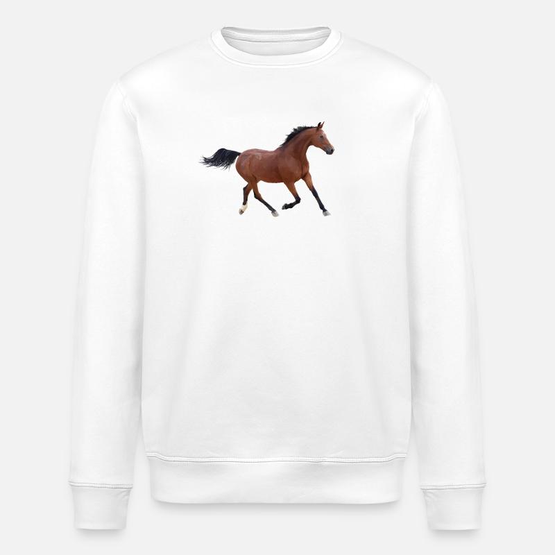 Cheval - Sweat bio ROLLER Stanley/Stella Unisexe - blanc