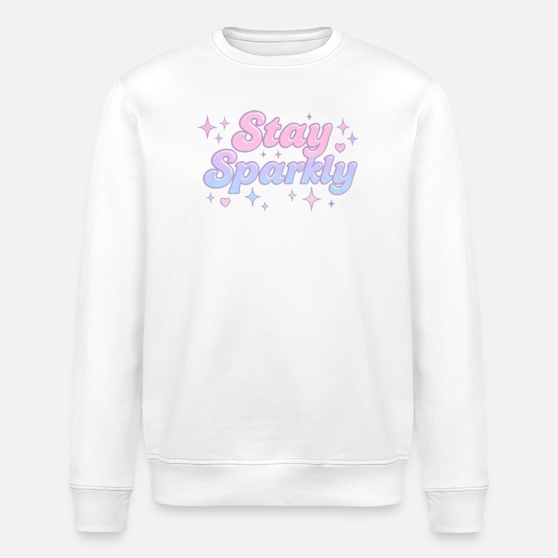 Stay Sparkly / Y2K Design - Stanley/Stella Unisex Bio-Sweatshirt ROLLER - Weiß