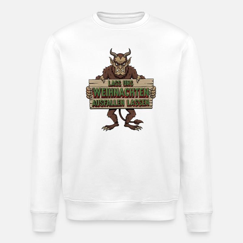 Sautons Noël - Sweat bio ROLLER Stanley/Stella Unisexe - blanc