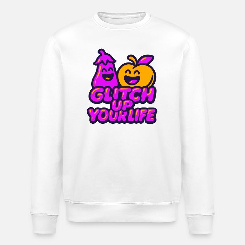 Glitch Up your Life 2 - Stanley/Stella Unisex Bio-Sweatshirt ROLLER - Weiß