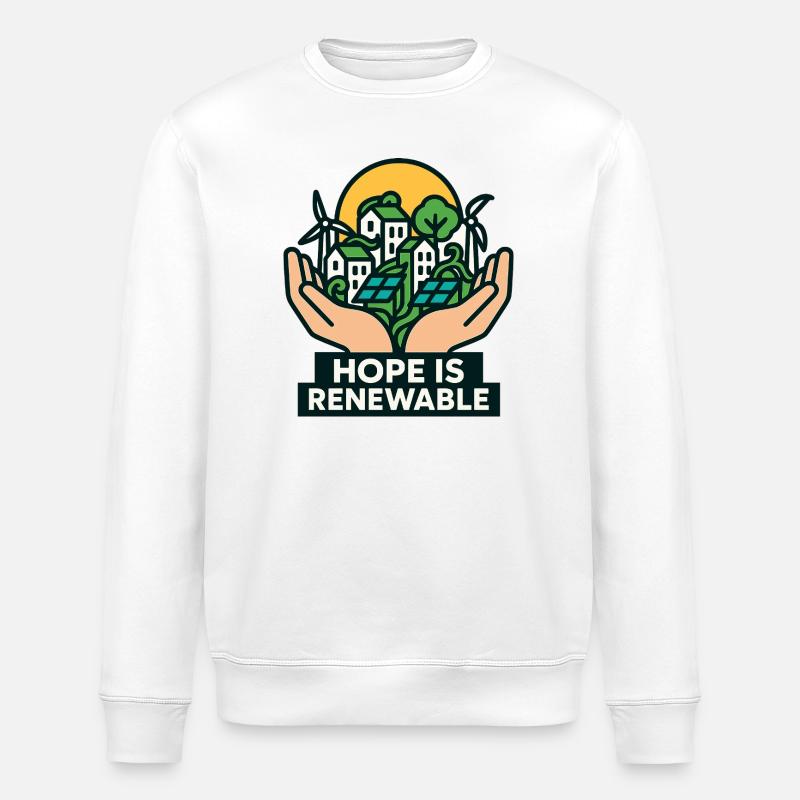 Hoffnung ist erneuerbar - Stanley/Stella Unisex Bio-Sweatshirt ROLLER - Weiß