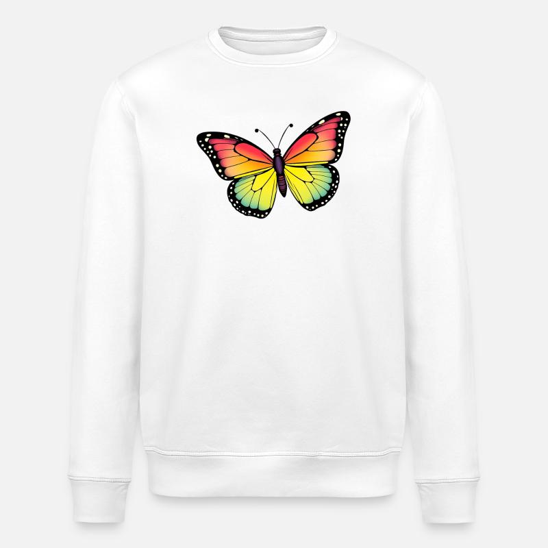 Schmetterling - Stanley/Stella Unisex Bio-Sweatshirt ROLLER - Weiß