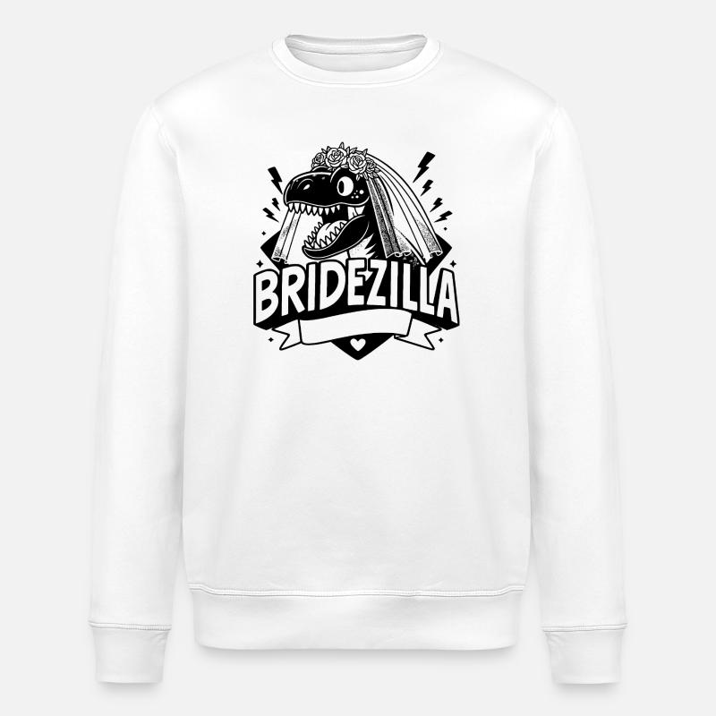 Team Bride - Bridezilla - Stanley/Stella ROLLER Unisex Organic Sweatshirt - white