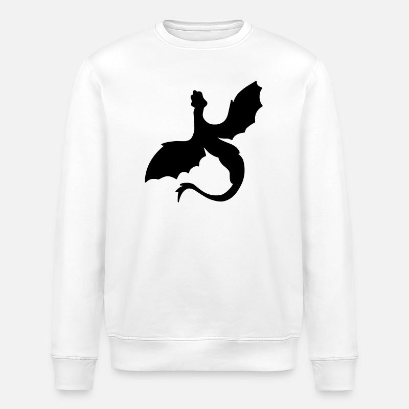 Silhouette de serpent ailé légendaire - Sweat bio ROLLER Stanley/Stella Unisexe - blanc