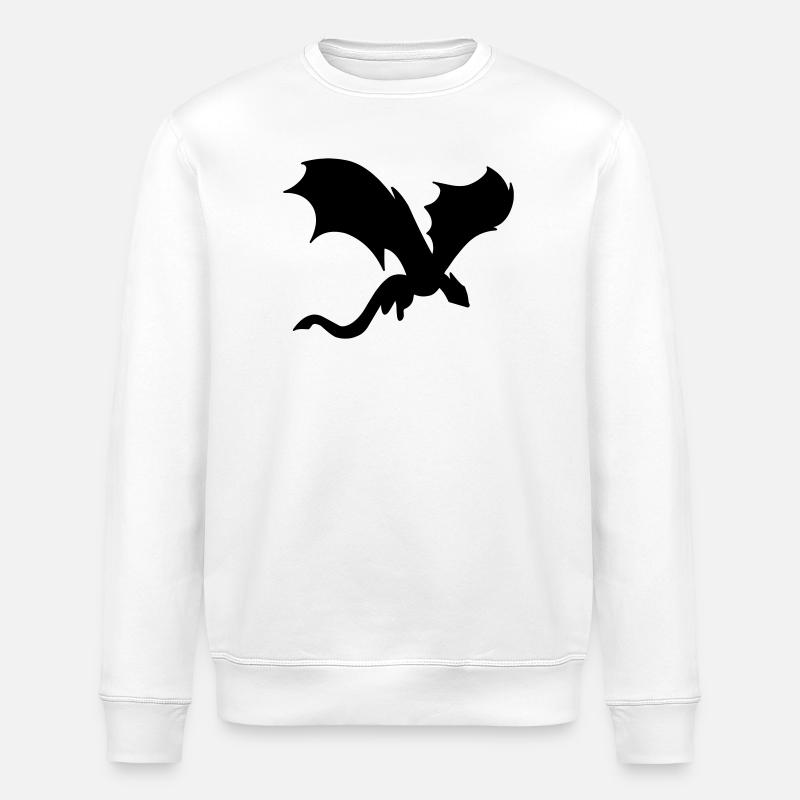 Schatten des mythischen Drachen - Stanley/Stella Unisex Bio-Sweatshirt ROLLER - Weiß