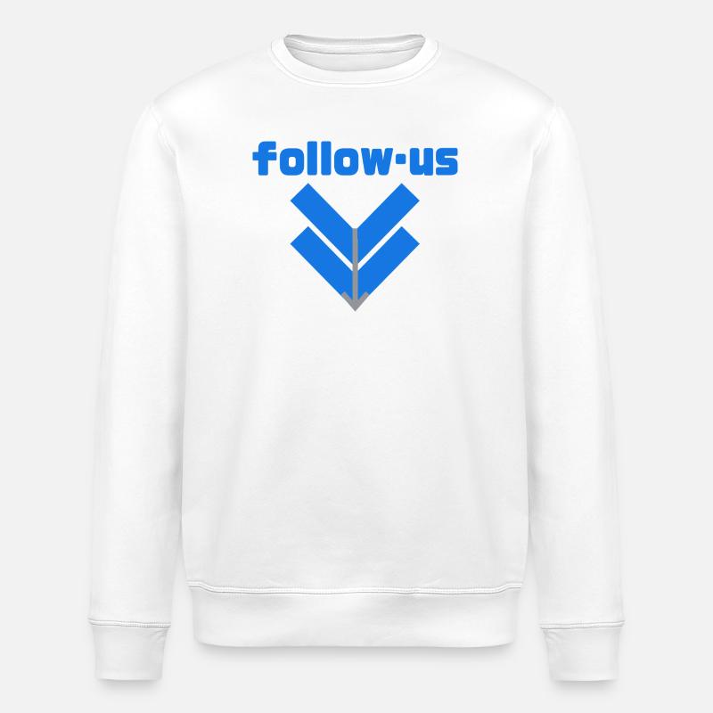 Follow us - Stanley/Stella Unisex Bio-Sweatshirt ROLLER - Weiß