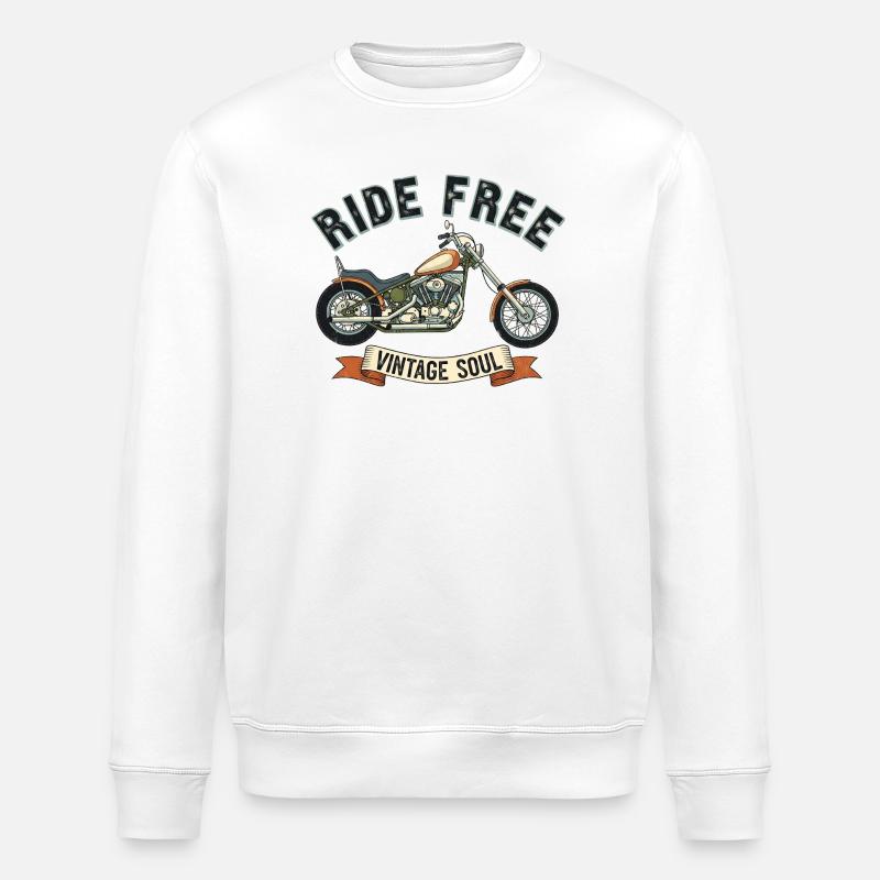 Ride free - Stanley/Stella Unisex Bio-Sweatshirt ROLLER - Weiß