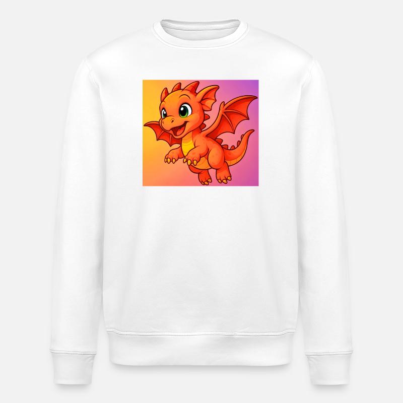 Drache - Stanley/Stella Unisex Bio-Sweatshirt ROLLER - Weiß