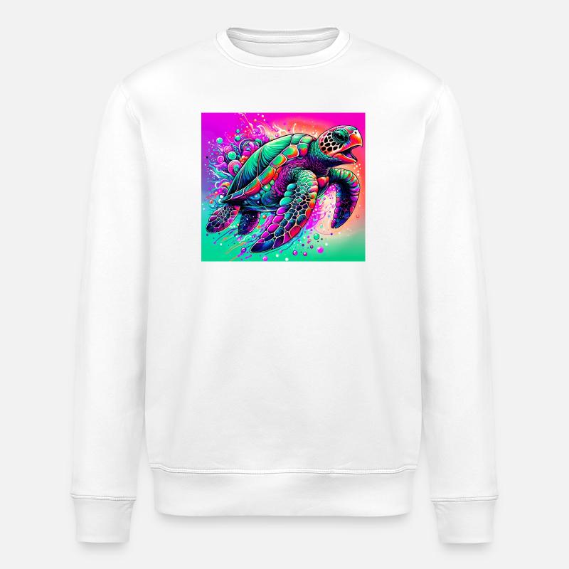 Schildkröte - Stanley/Stella Unisex Bio-Sweatshirt ROLLER - Weiß