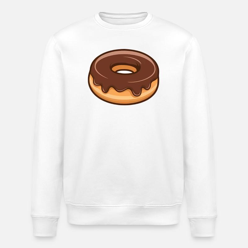 Donut Minimal Food Lover - Stanley/Stella Unisex Bio-Sweatshirt ROLLER - Weiß