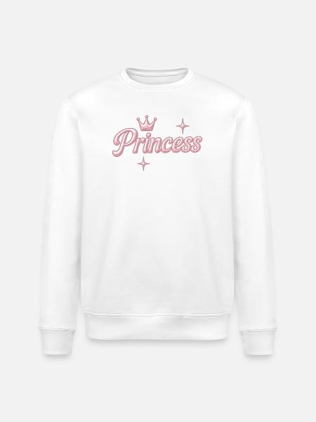 Prinzessin / Princess / Chrome Y2K Design - Stanley/Stella ROLLER Unisex Organic Sweatshirt - white