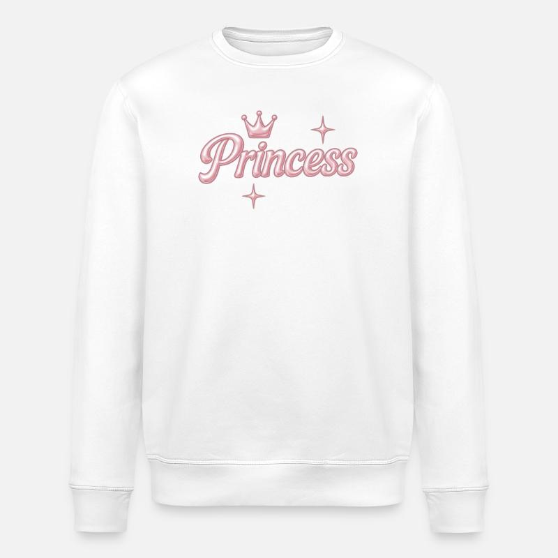Prinzessin / Princess / Chrome Y2K Design - Stanley/Stella ROLLER Unisex Organic Sweatshirt - white