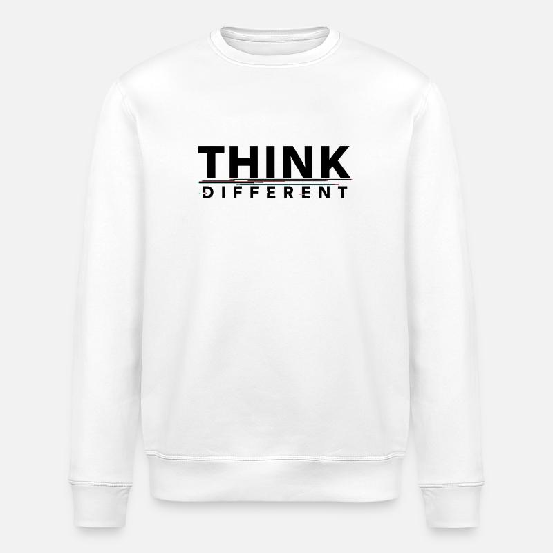 Empowering Think Different Motivation Design - Stanley/Stella ROLLER Unisex Organic Sweatshirt - white