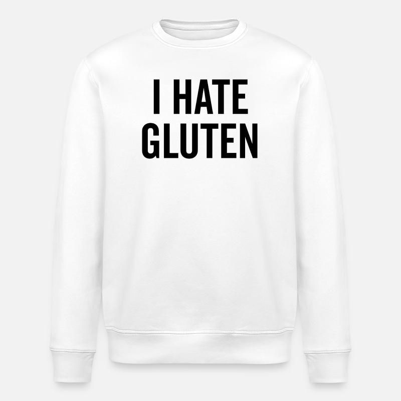 Ich hasse Gluten - Stanley/Stella Unisex Bio-Sweatshirt ROLLER - Weiß