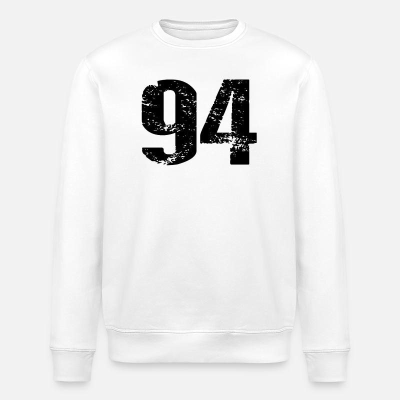 Maillot à numéros 94 - Sweat bio ROLLER Stanley/Stella Unisexe - blanc