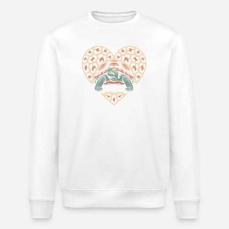 Léopard Tortue mignonne - Sweat bio ROLLER Stanley/Stella Unisexe - blanc