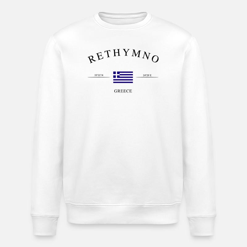 Rethymno Kreta – Urlaub Souvenir & Geschenk - Stanley/Stella Unisex Bio-Sweatshirt ROLLER - Weiß