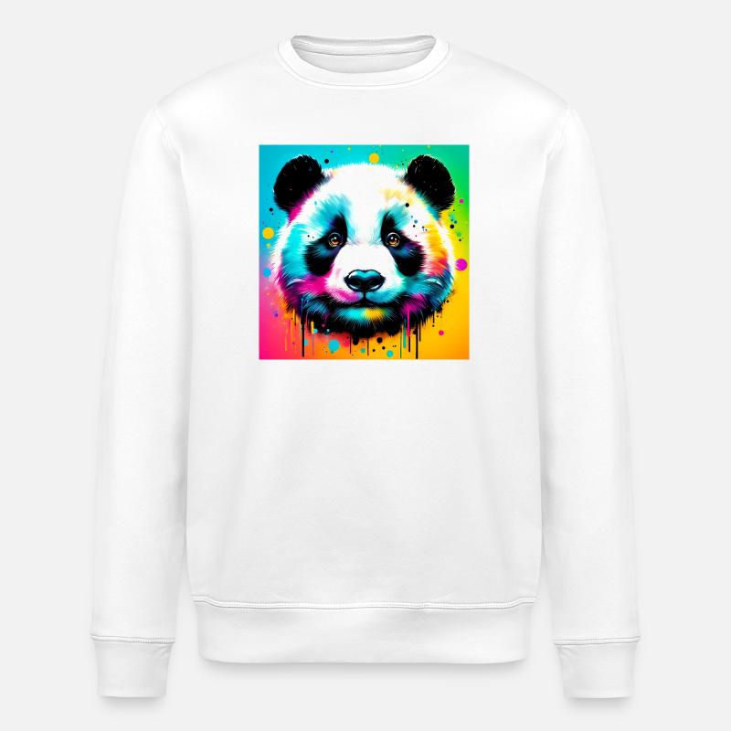 Panda - Stanley/Stella Unisex Bio-Sweatshirt ROLLER - Weiß