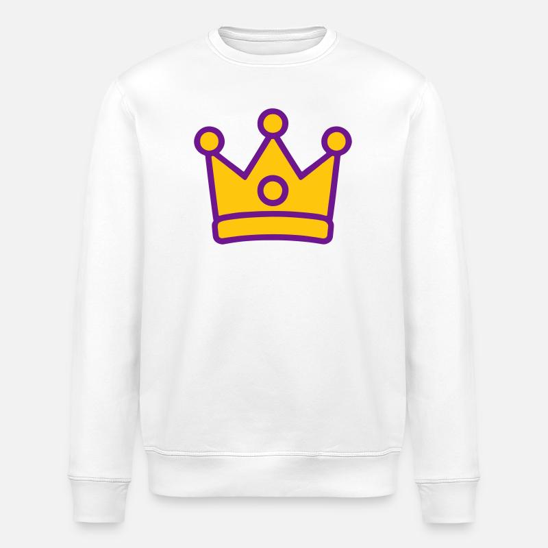 Crown! - Stanley/Stella ROLLER Unisex Organic Sweatshirt - white