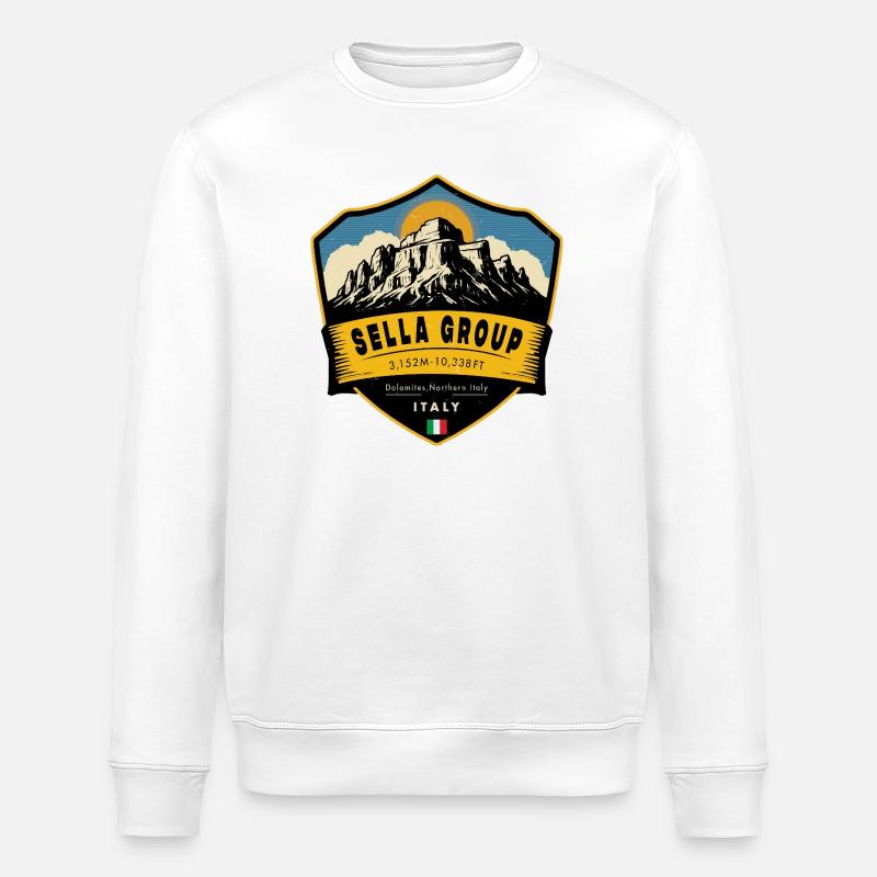 Sella Group , Dolomiten, Italien - Stanley/Stella Unisex Bio-Sweatshirt ROLLER - Weiß