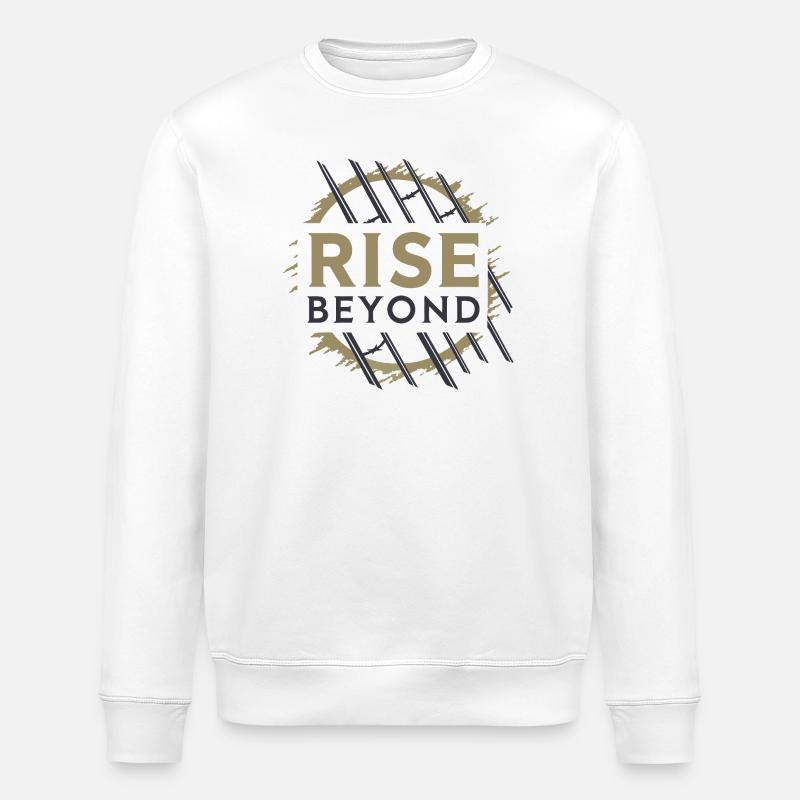 Rise Beyond – Motivations Design  - Stanley/Stella Unisex Bio-Sweatshirt ROLLER - Weiß