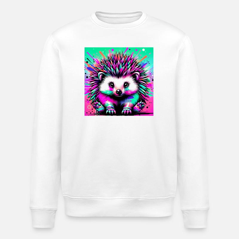 hérisson - Sweat bio ROLLER Stanley/Stella Unisexe - blanc