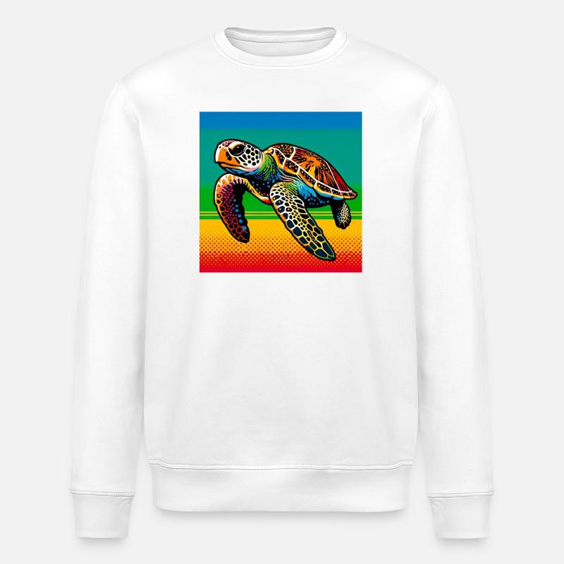 Schildkröte - Stanley/Stella Unisex Bio-Sweatshirt ROLLER - Weiß