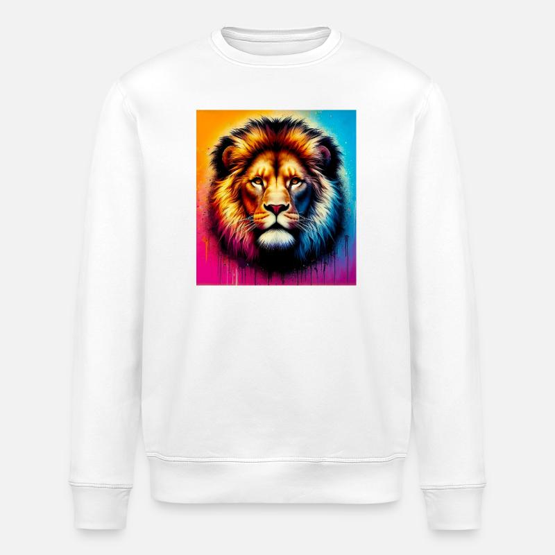 lion - Stanley/Stella ROLLER Unisex Organic Sweatshirt - white