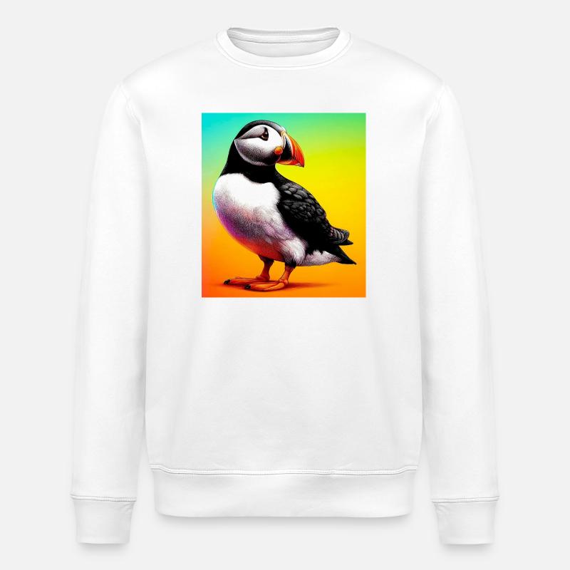 Papageitaucher - Stanley/Stella Unisex Bio-Sweatshirt ROLLER - Weiß