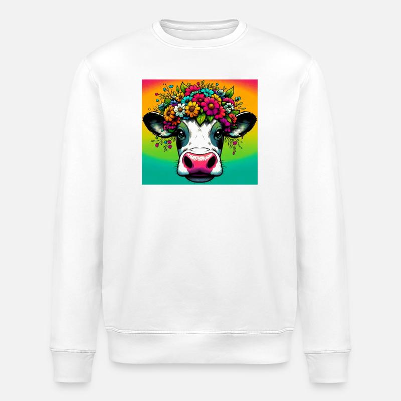 vache - Sweat bio ROLLER Stanley/Stella Unisexe - blanc