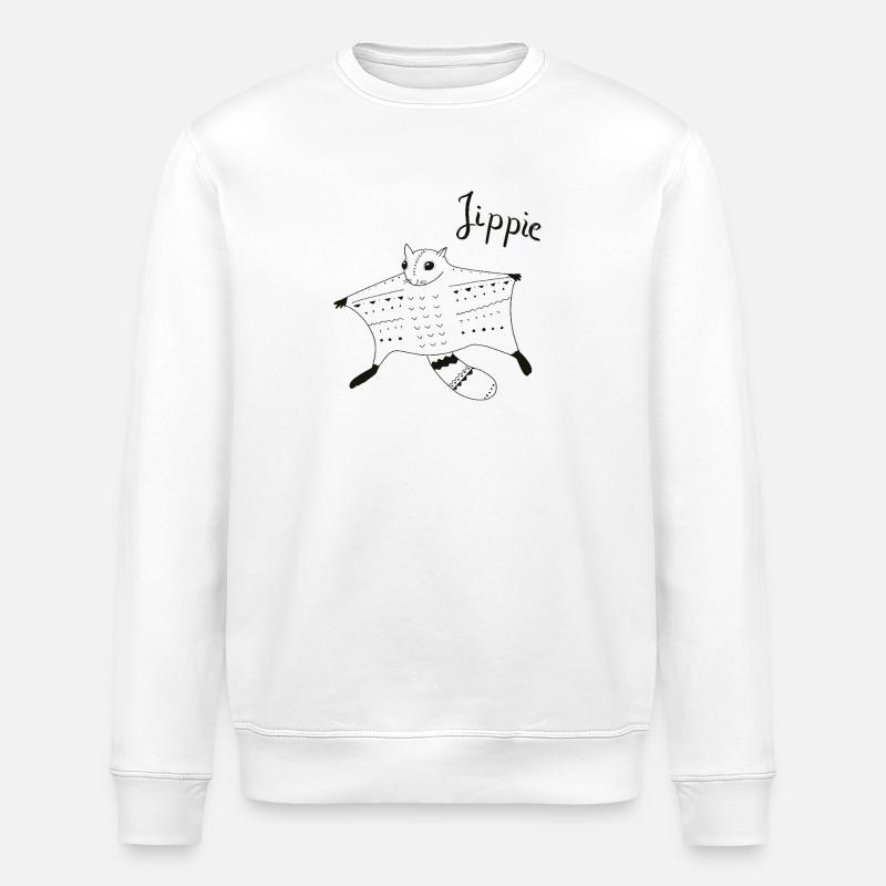 Des écureuils volants s’approchent - Sweat bio ROLLER Stanley/Stella Unisexe - blanc