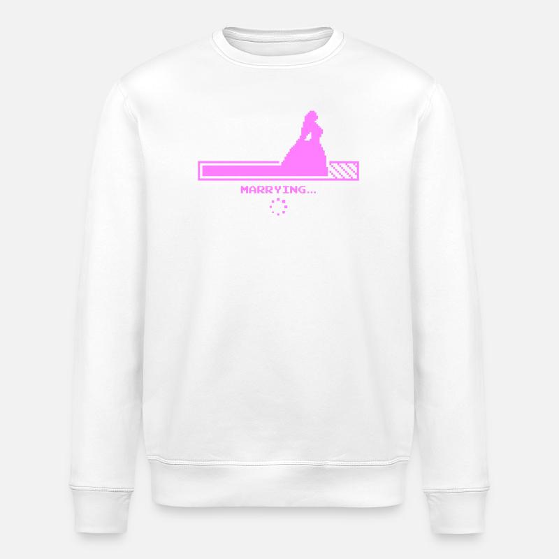 Wedding Countdown Design - Stanley/Stella ROLLER Unisex Organic Sweatshirt - white