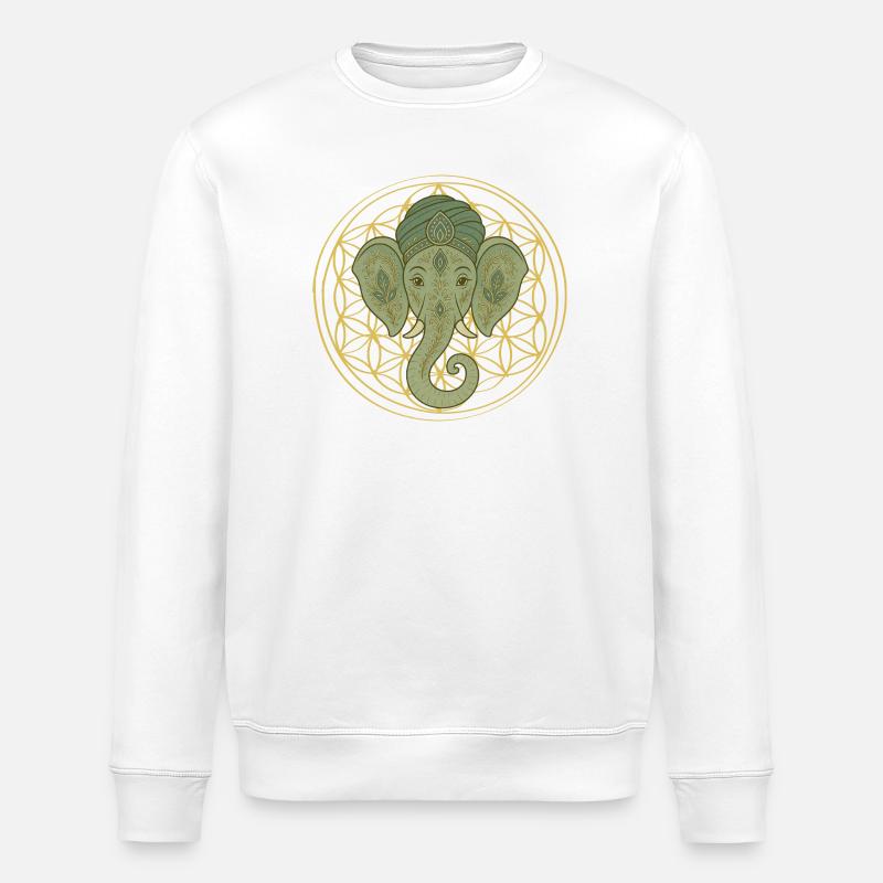 Elephant - Stanley/Stella ROLLER Unisex Organic Sweatshirt - white