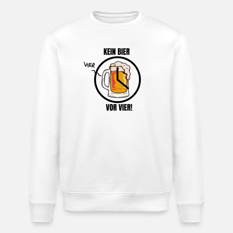 KEIN BIER VOR VIER! - Stanley/Stella Unisex Bio-Sweatshirt ROLLER - Weiß
