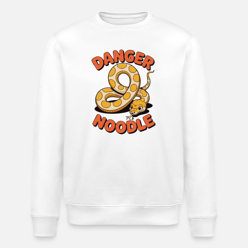 Danger Noodle - Conception de serpent amusante - Sweat bio ROLLER Stanley/Stella Unisexe - blanc