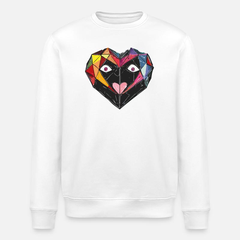 Herz_4 - Stanley/Stella Unisex Bio-Sweatshirt ROLLER - Weiß