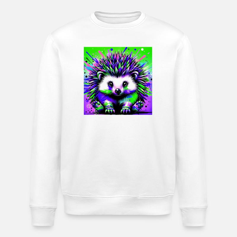 hérisson - Sweat bio ROLLER Stanley/Stella Unisexe - blanc