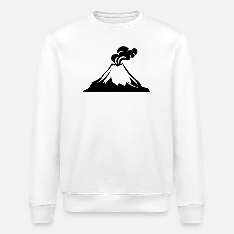 volcano - Stanley/Stella ROLLER Unisex Organic Sweatshirt - white
